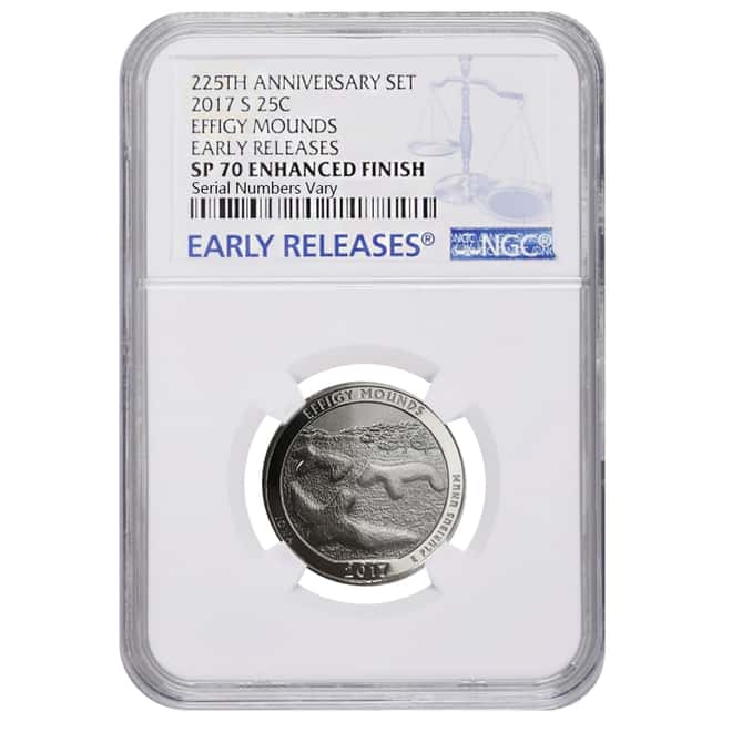 2017-S US Mint 225th Anniversary Enhanced Uncirculated 5-Coin Quarter Set NGC SP 70 ER