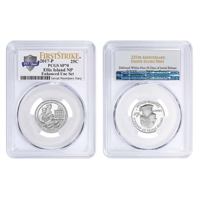 2017-S US Mint 225th Anniversary Enhanced Uncirculated 10-Coin Set PCGS SP 70 First Strike