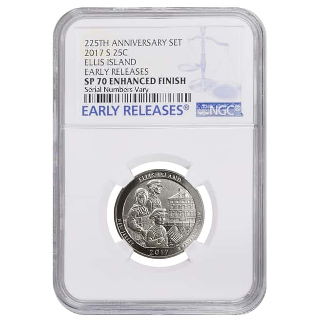 2017-S US Mint 225th Anniversary Enhanced Uncirculated 5-Coin Quarter Set NGC SP 70 ER