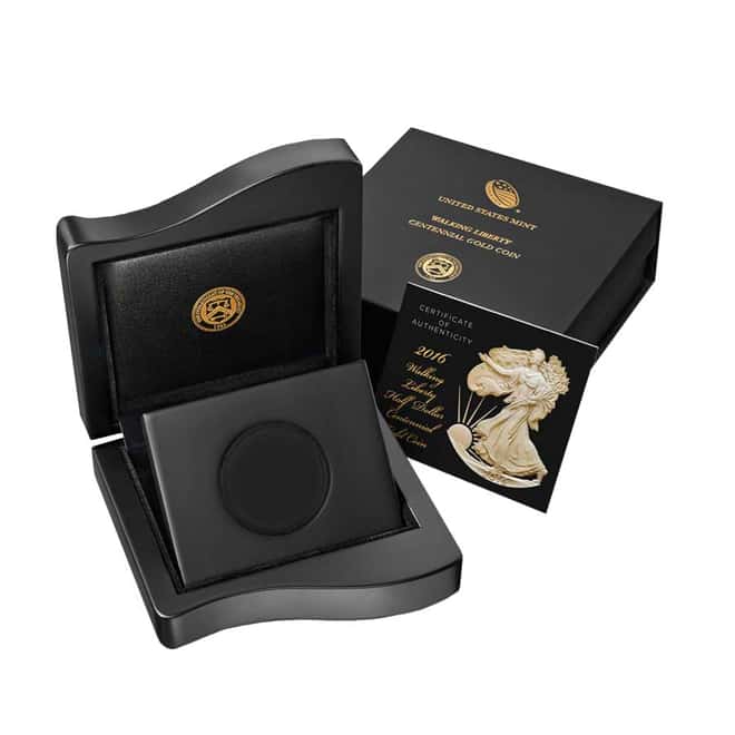 2016 Walking Liberty Half Dollar Centennial Gold Coin (OEM Box & COA)