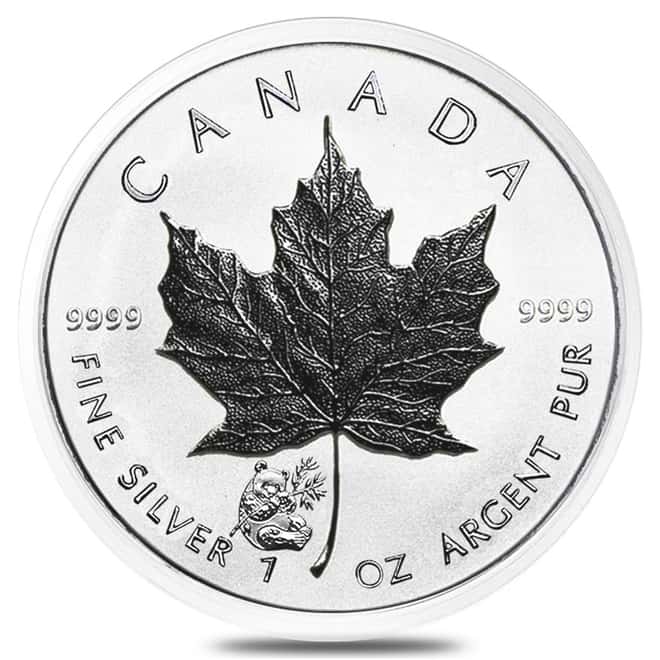 2016 1 oz Silver Canadian Maple Leaf Panda Privy Reverse Proof $5 Coin (In Capsule)