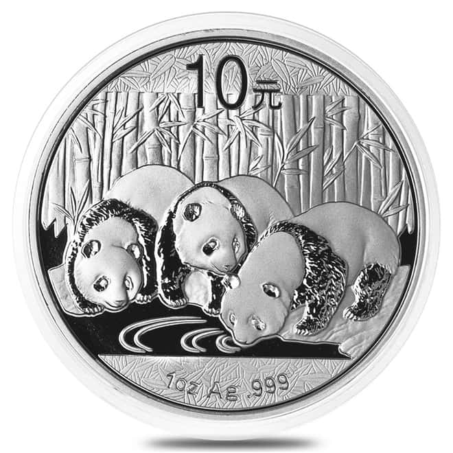 2013 1 oz Chinese Silver Panda (In Capsule) BU