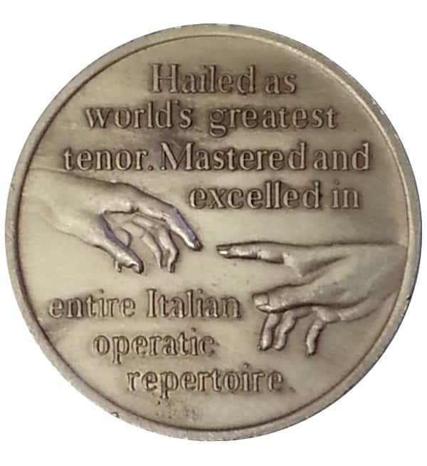 1873-1921 Enrico Caruso 1.17 oz Sterling Silver .925 High Relief Medal
