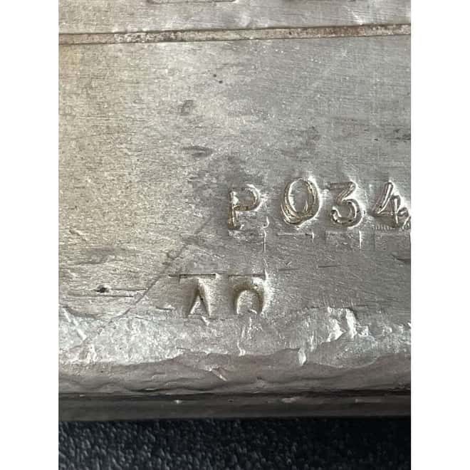 100 oz Engelhard Silver Bar Waffleback (7th Series Rotary Stamp Error)