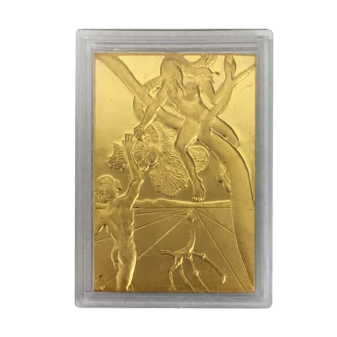 1981 3 oz Gold Salvador Dali Adam Eve and The Original Sin 3-Medal Set .999 Fine (w/Box)