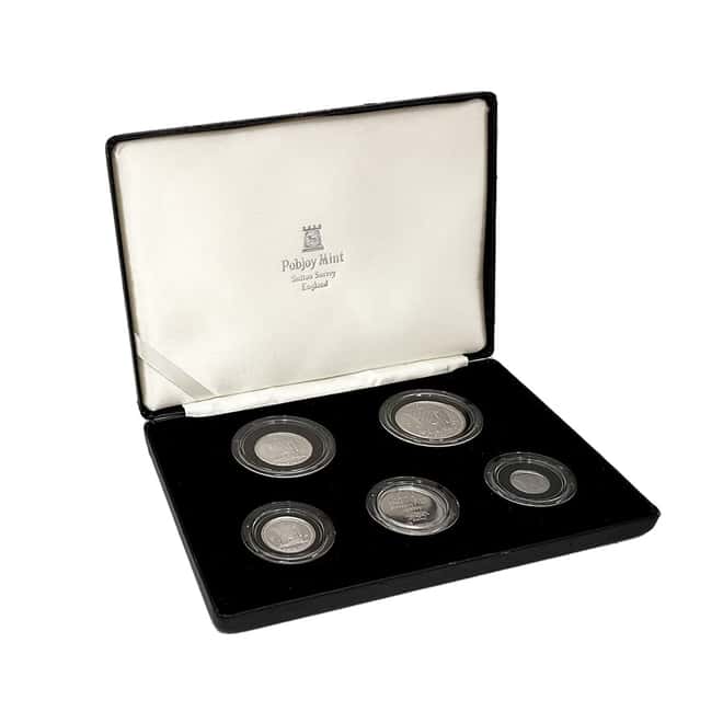 1986 Isle of Man 1.85 oz Proof Platinum Noble 4-Coin Set .9995 Fine (w/Box)
