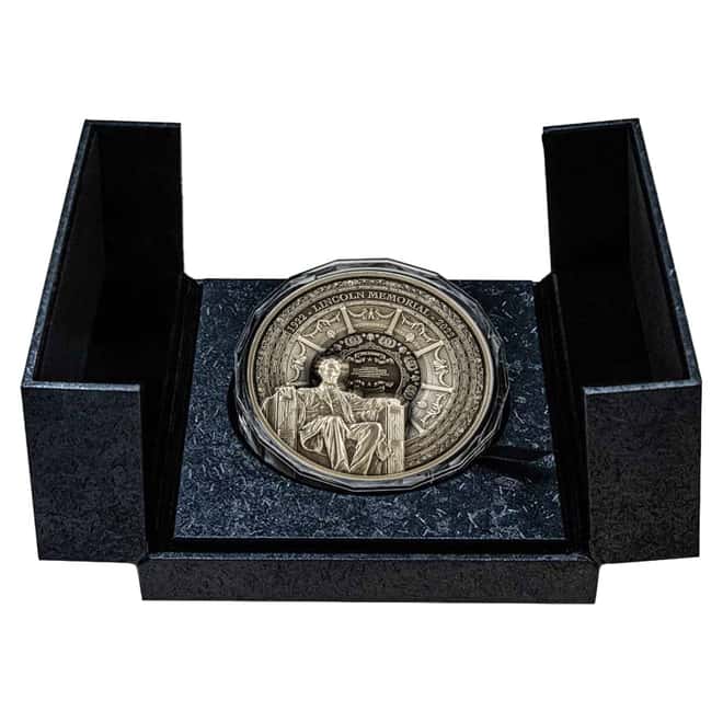 2022 1 kilo Silver Lincoln Memorial Multilayered High Relief Coin Samoa .999 Fine (w/Box & COA)