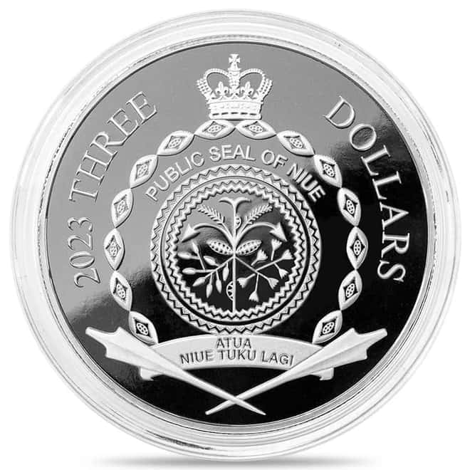 2023 Niue 1.5 oz Roulette Wheel Spinning Silver Coin
