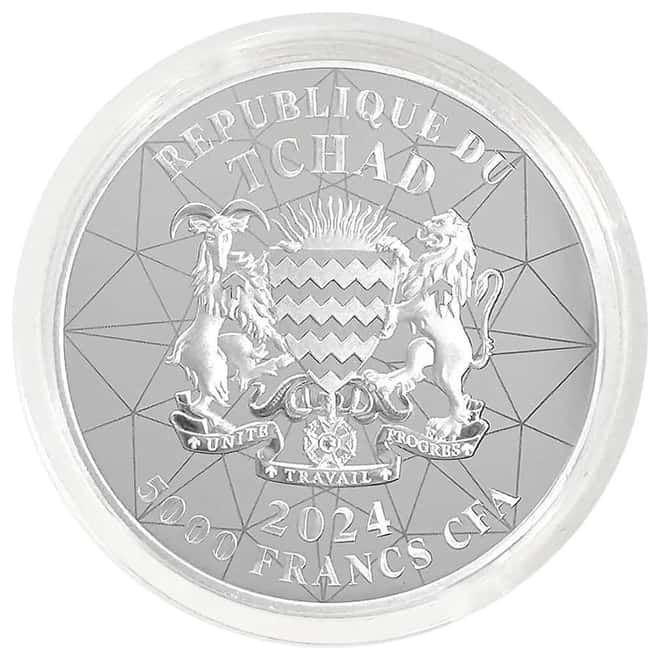 2024 Chad 1 oz Silver Multifaceted American Eagle Ultra High Relief Coin .999 Fine
