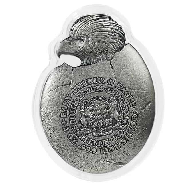 2024 Chad 2 oz Silver Baby American Eagle High Relief Coin .999 Fine
