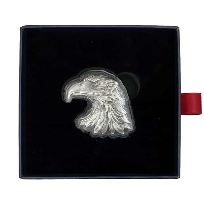 2022 Chad 1 oz Silver American Eagle Shaped High Relief Coin .999 Fine (w/Box)