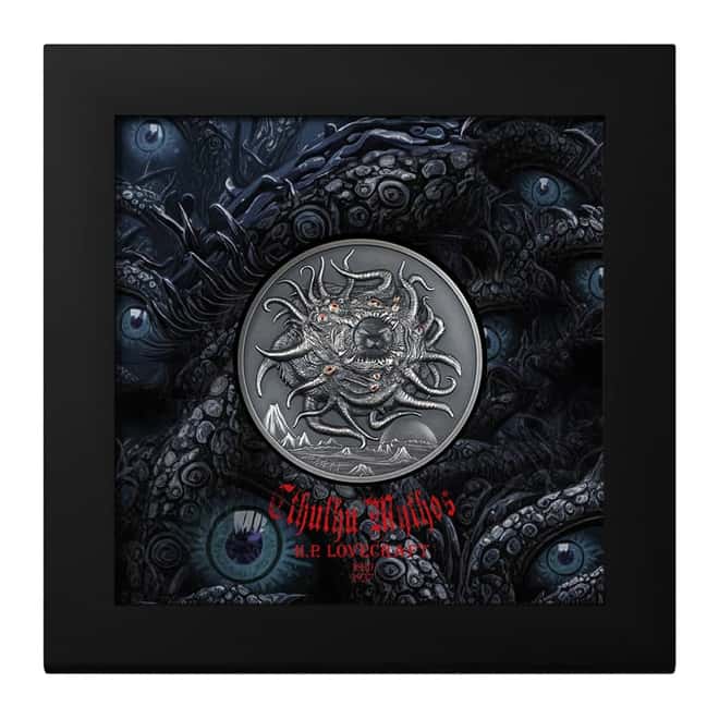 2023 Palau 3 oz Silver H. P. Lovecraft Azathoth Coin .9999 Fine
