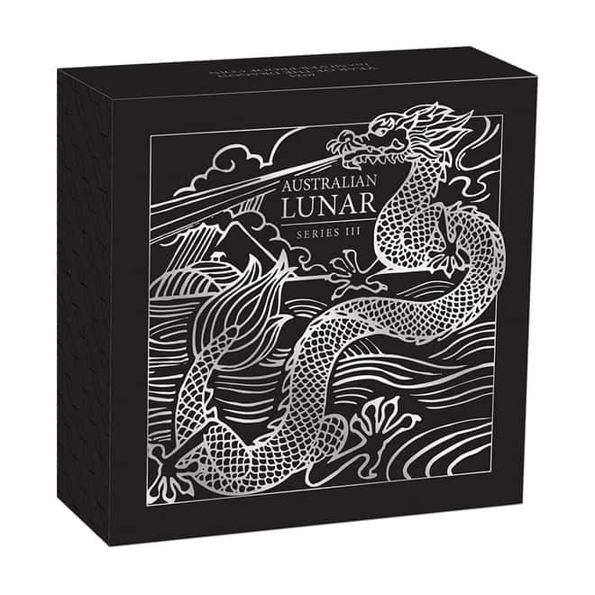 2024 1/2 oz Proof Silver Lunar Dragon Australian Perth Mint