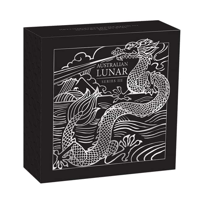 2024 1 oz Proof Colorized Silver Lunar Dragon Perth Mint