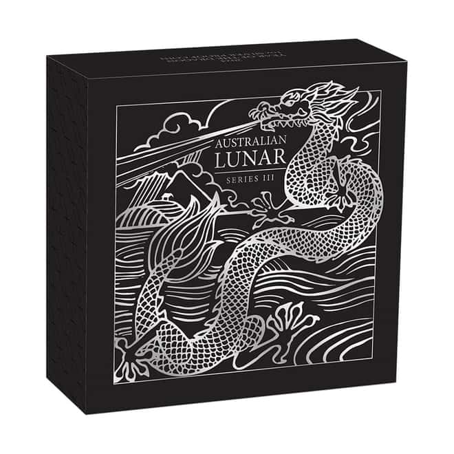 2024 1 oz Proof Silver Lunar Dragon Australian Perth Mint