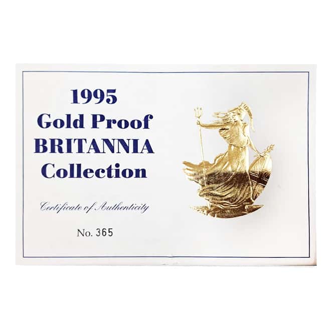 1995 1.85 oz Gold Britannia 4-Coin Proof Set (w/Box & COA)