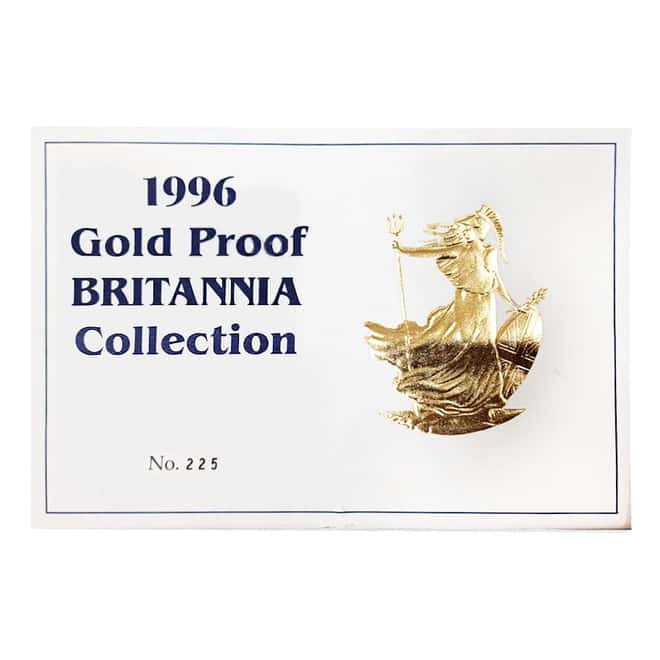 1996 1.85 oz Gold Britannia 4-Coin Proof Set (w/Box & COA)
