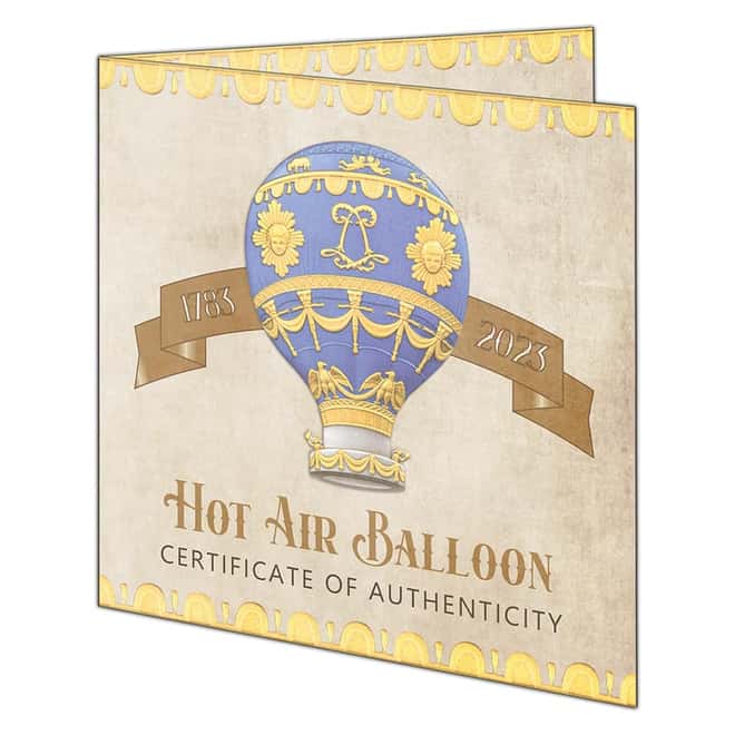 2023 Burundi 2 oz Silver Hot Air Balloon Shaped Coin .999 Fine