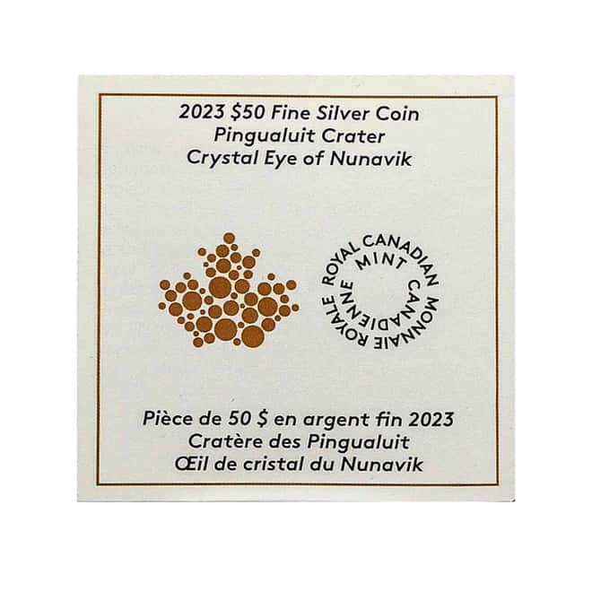 2023 Canada 5 oz Silver Pingualuit Crater - Crystal Eye of Nunavik Coin