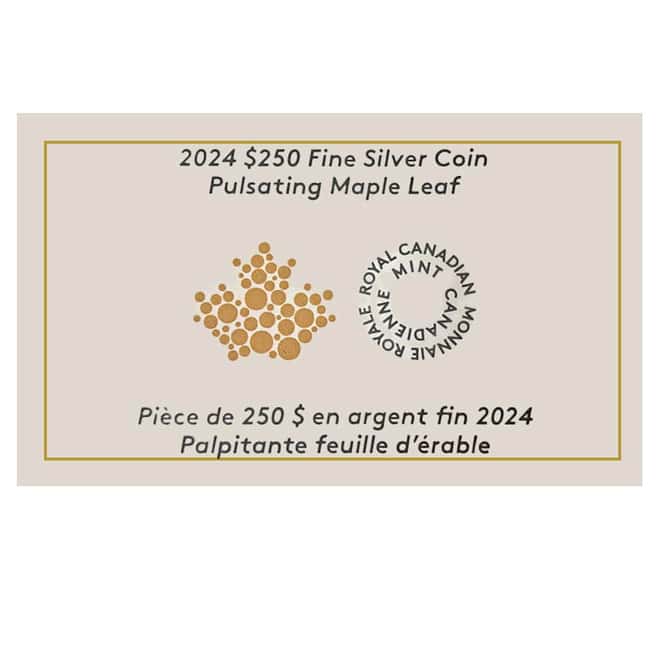 2024 Canada 1 kilo Pulsating Maple Leaf Silver Coin .9999 Fine