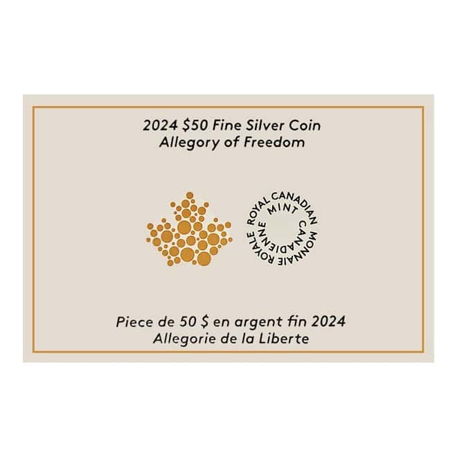 2024 Canada 4.6 oz Allegory of Freedom 3D Silver Coin