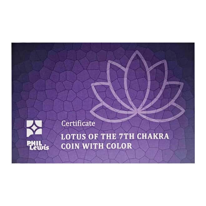 2024 SI 2 oz Lotus of the 7th Chakra Colorized Silver Coin