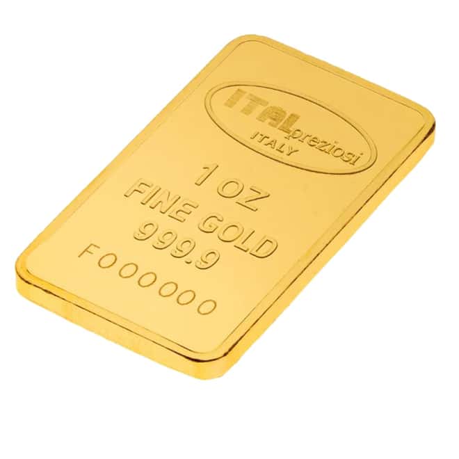 1 oz Italpreziosi Italian Gold Bar .9999 Fine (In Assay)