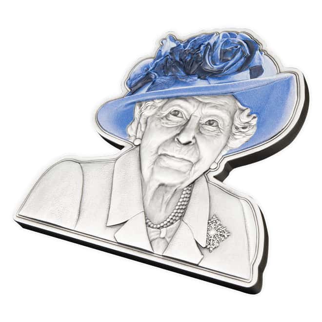 2022 Barbados 5 oz Silver Queen Elizabeth II Shaped Coin