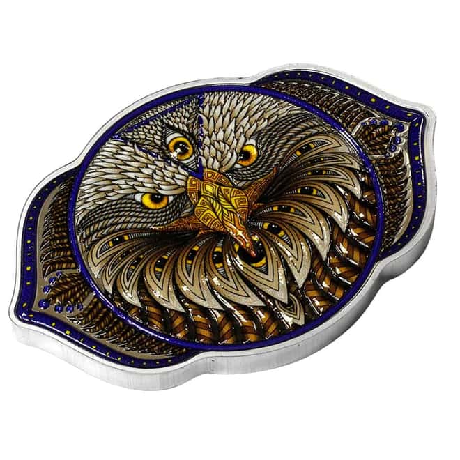 2023 SI 2 oz Eagle of the 6th Chakra Colorized Silver Coin