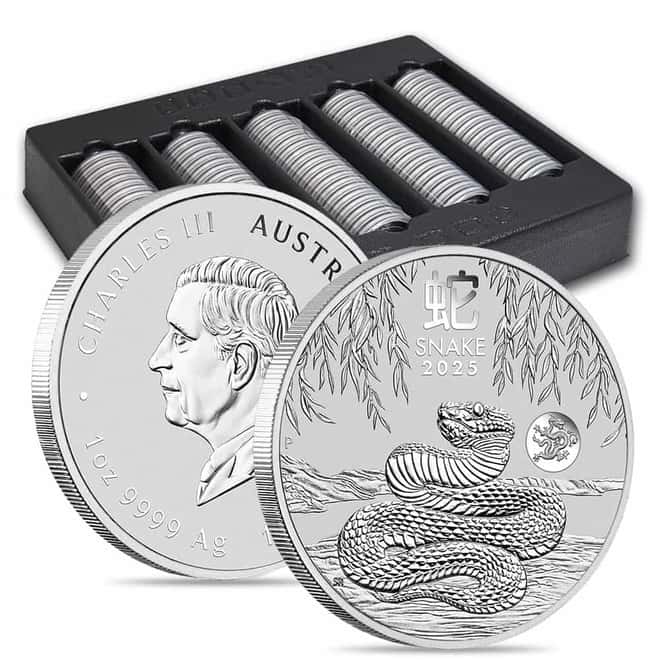 2025 1 oz Silver Lunar Snake Dragon Privy BU Australian Perth Mint