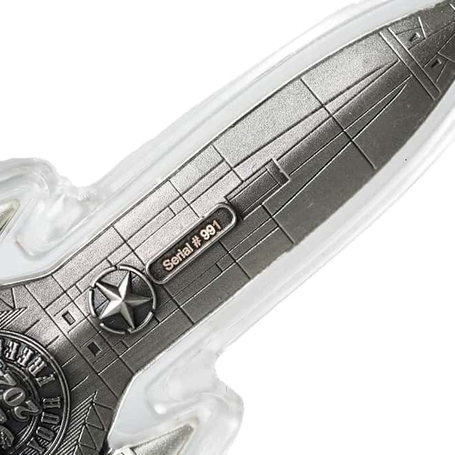 2024 Chad 2 oz Silver Fighter Jet Antiqued Shaped Coin .999 Fine