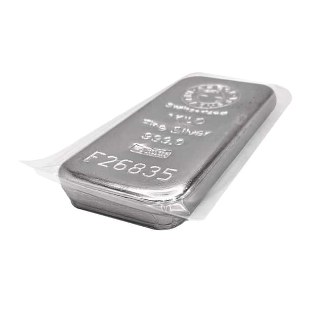 1 Kilo Argor Heraeus Silver Cast Bar .999 Fine (Sealed)