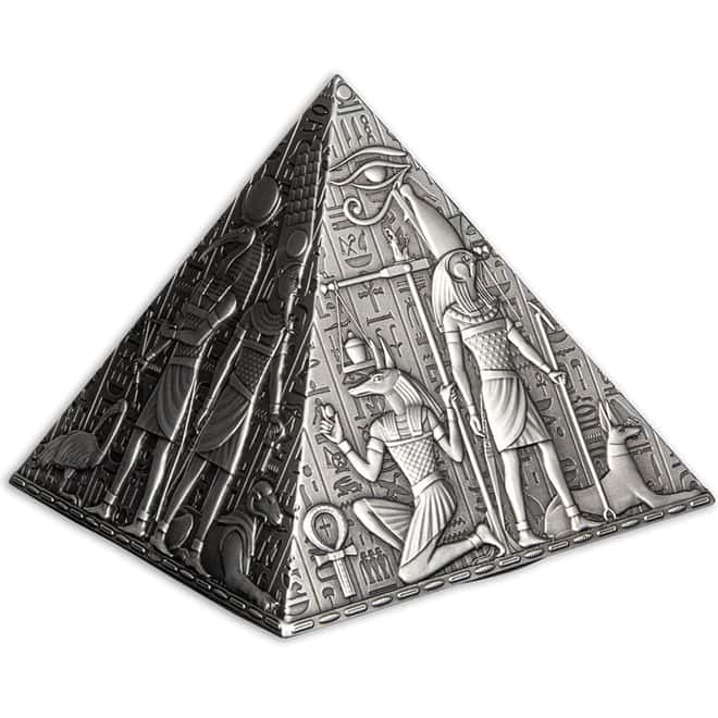2023 Djibouti 1 kilo Silver Ancient Pyramid 3D Shaped Coin