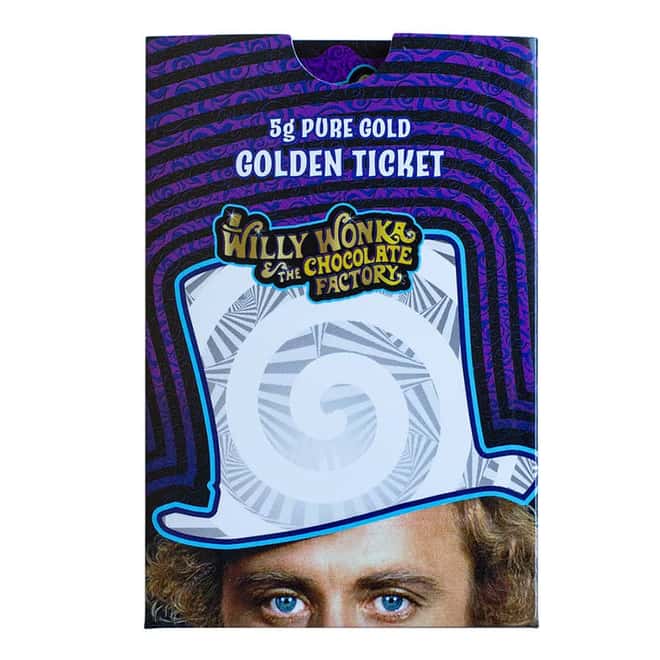2023 5 gram PAMP Suisse Willy Wonka Golden Ticket Gold Bar