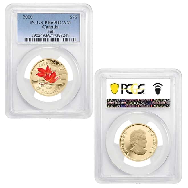 2010 Canada Four Seasons Colorized Gold 4-Coin Set PCGS PF 69 DCAM