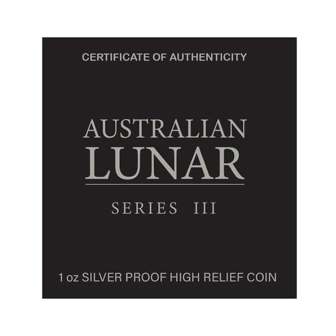 2023 1 oz Proof High Relief Silver Lunar Year of The Rabbit Australian Perth Mint (w/Box & COA)