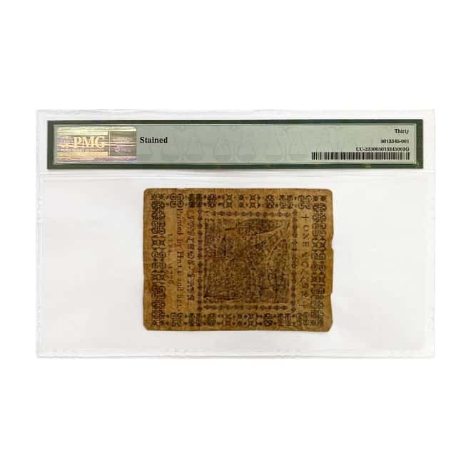 February 17, 1776 $1 Continental Currency PMG VF 30