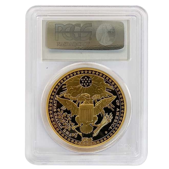France 2 oz Gold Washington's Diplomatic Medal .999 Fine PCGS Gem Proof DCAM