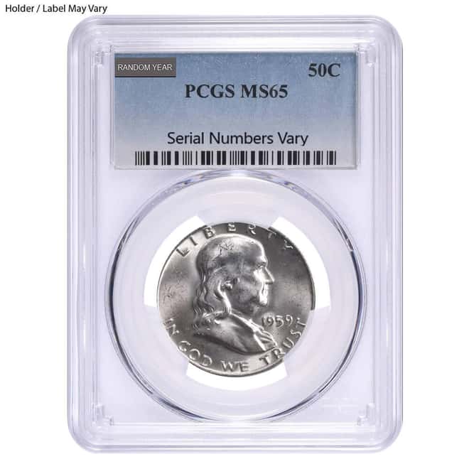 Franklin Silver Half Dollar 50C NGC/PCGS MS 65 (Random Year)