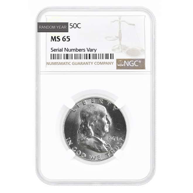 Franklin Silver Half Dollar 50C NGC/PCGS MS 65 (Random Year)