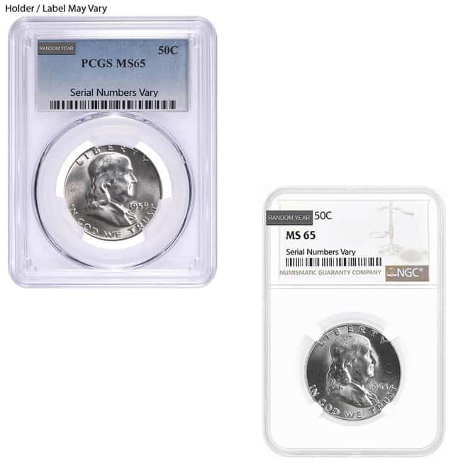 Franklin Silver Half Dollar 50C NGC/PCGS MS 65 (Random Year)