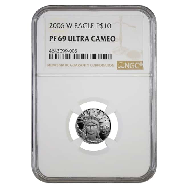 2006 W 1/10 oz $10 Platinum American Eagle Proof Coin NGC PF 69 UCAM