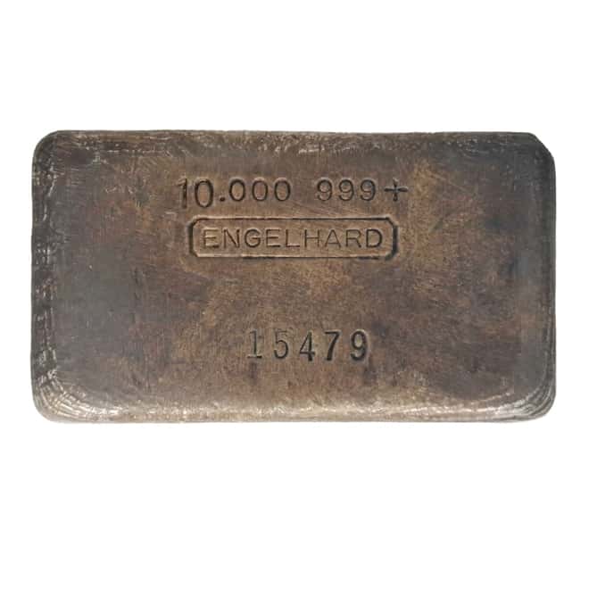 10 oz Engelhard Cast Silver Bar .999+ Fine (4th Series, 5 Digits)