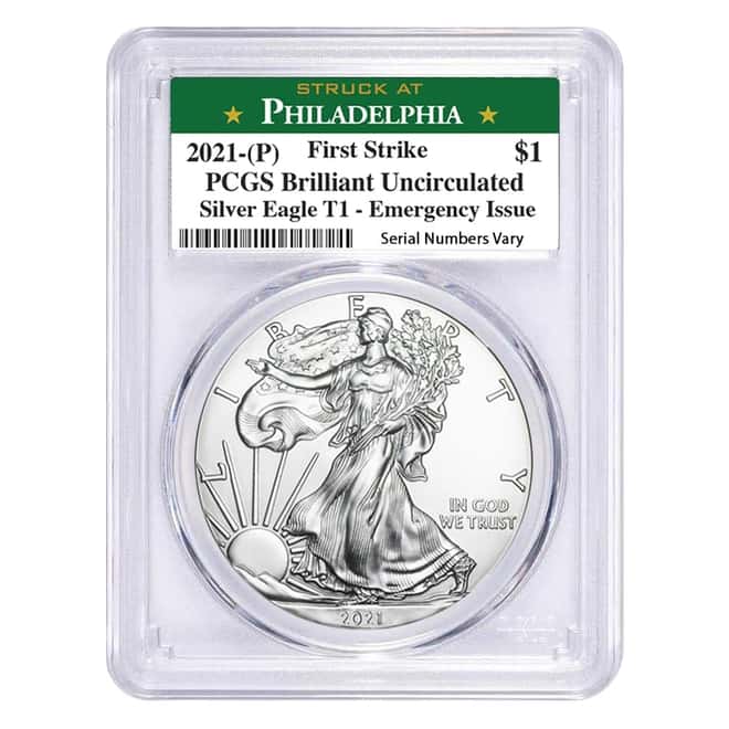 2021 (P) 1 oz Silver American Eagle PCGS BU FS (Philadelphia) Emergency Issue