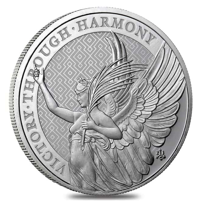2021 St. Helena 1 oz Silver The Queen's Virtues - Victory Coin .999 Fine BU