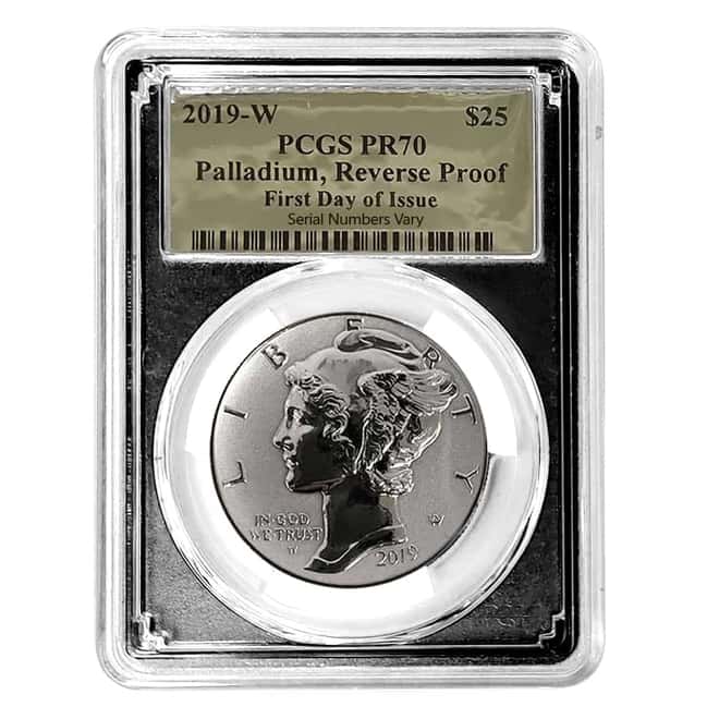2019-W 1 oz Reverse Proof Palladium American Eagle PCGS PF 70 FDOI (Black Holder)