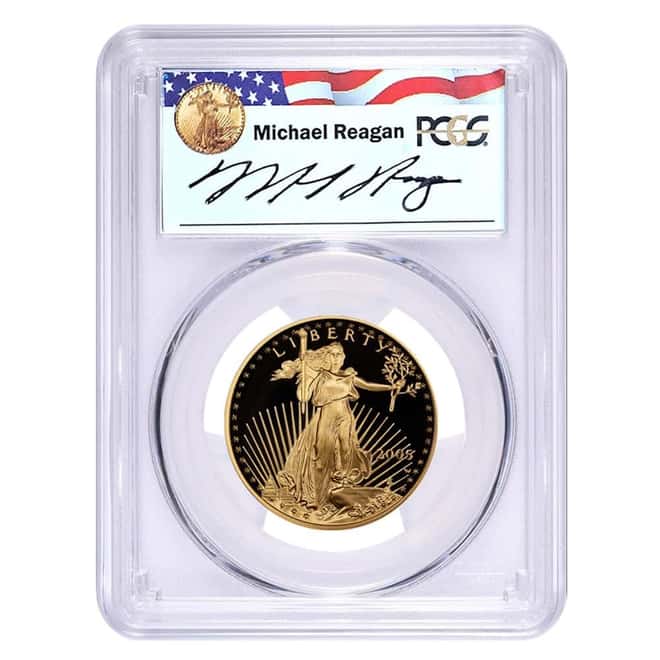 2005-W 1/2 oz $25 Proof Gold American Eagle PCGS PF 70 DCAM (Michael Reagan)