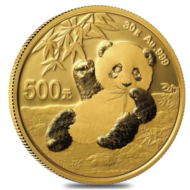 2020 30 gram Chinese Gold Panda 500 Yuan .999 Fine BU (Sealed)