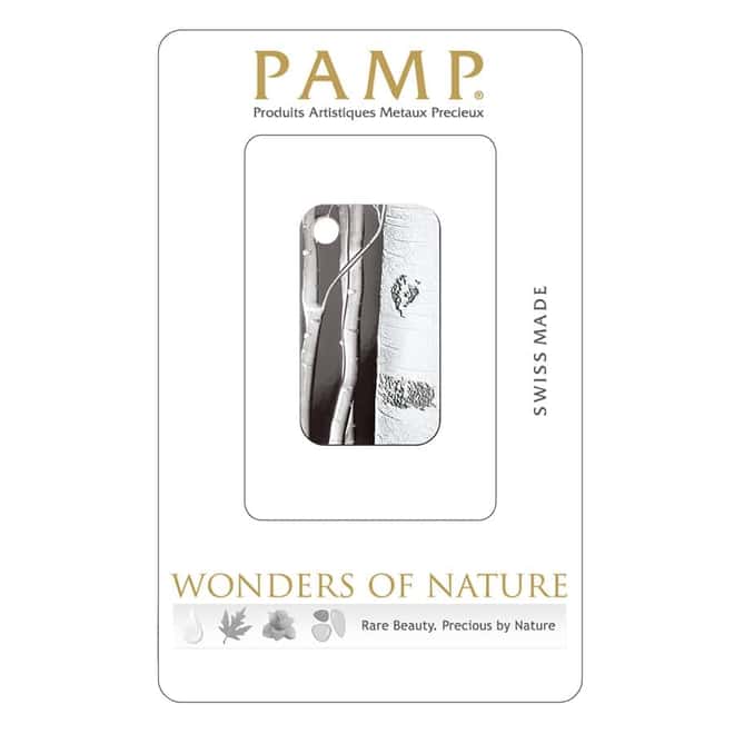 10 gram PAMP Suisse Birch Tree Wonders of Nature Silver Ingot Pendant