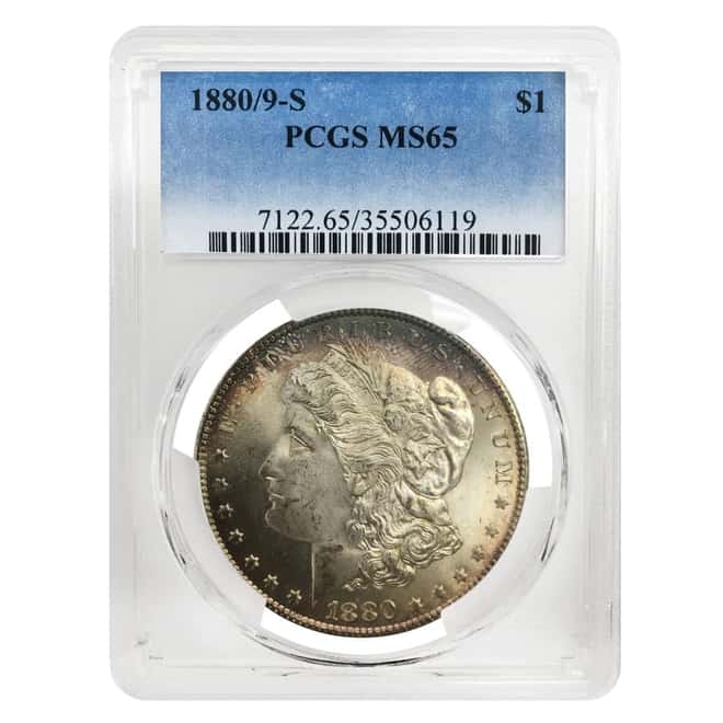 1880/9-S Silver Morgan Dollar PCGS MS 65